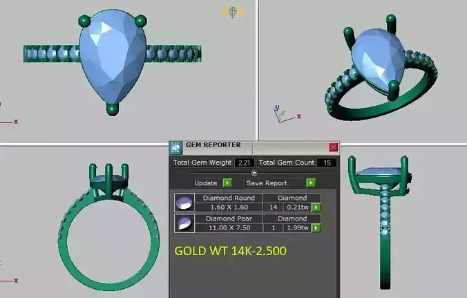 pear shape solitaire engagement ring