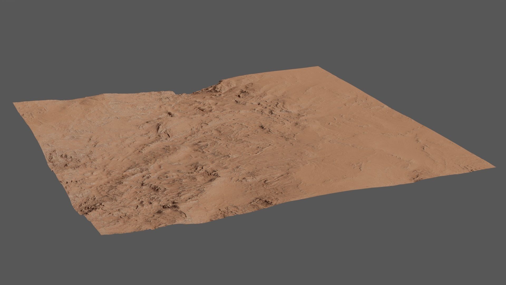 Mars Terrain Low-poly 3D model_2