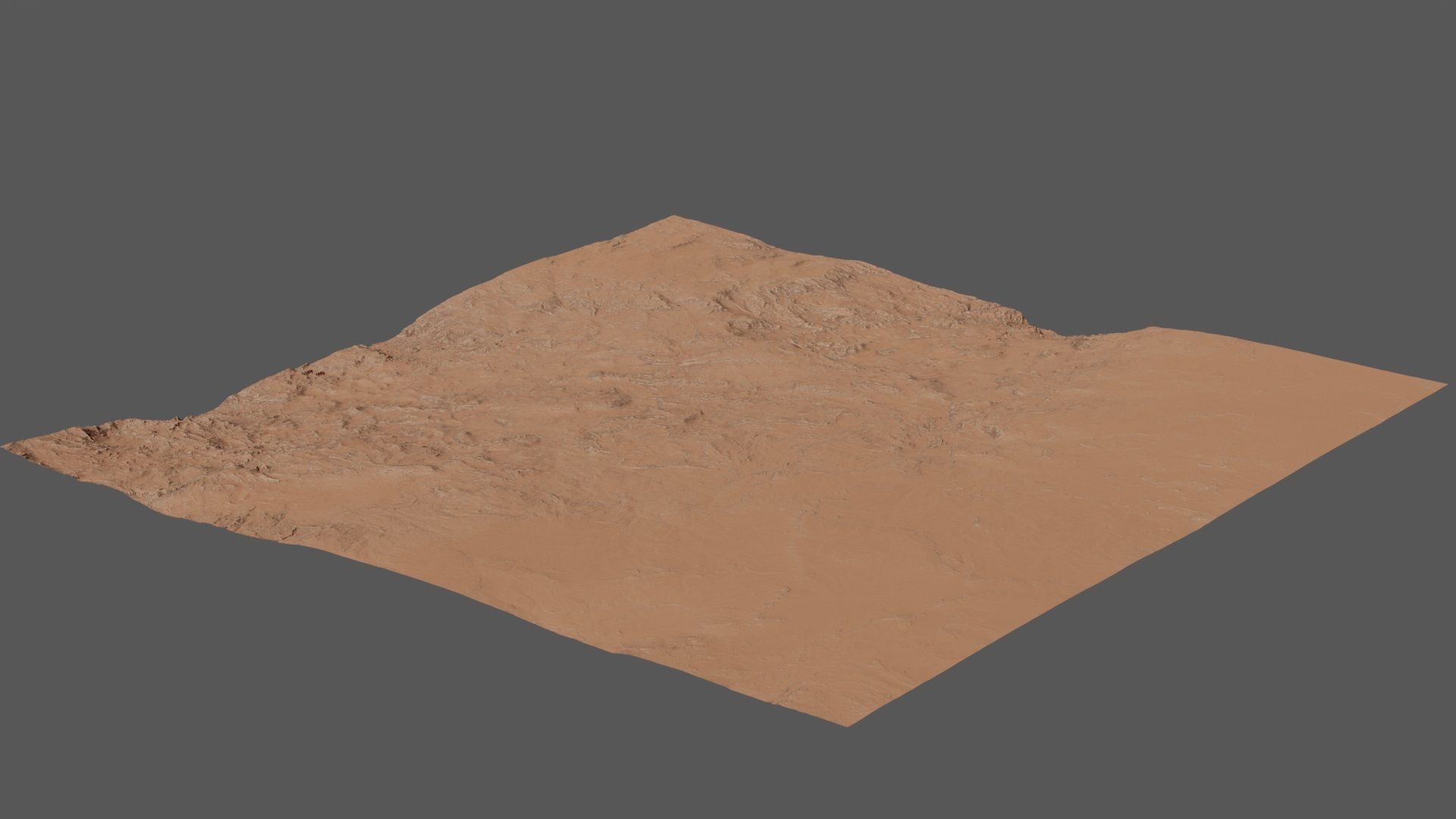 Mars Terrain Low-poly 3D model_3