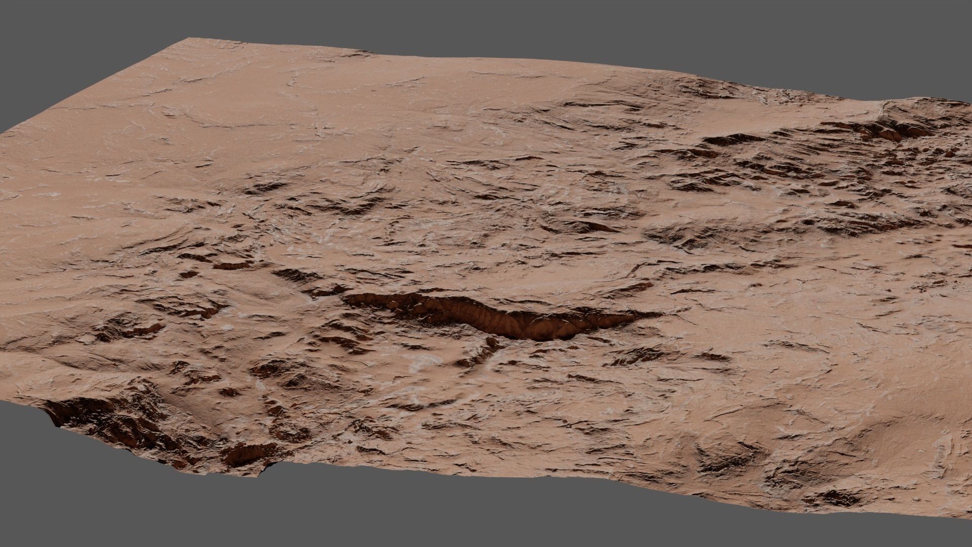 Mars Terrain Low-poly 3D model_4