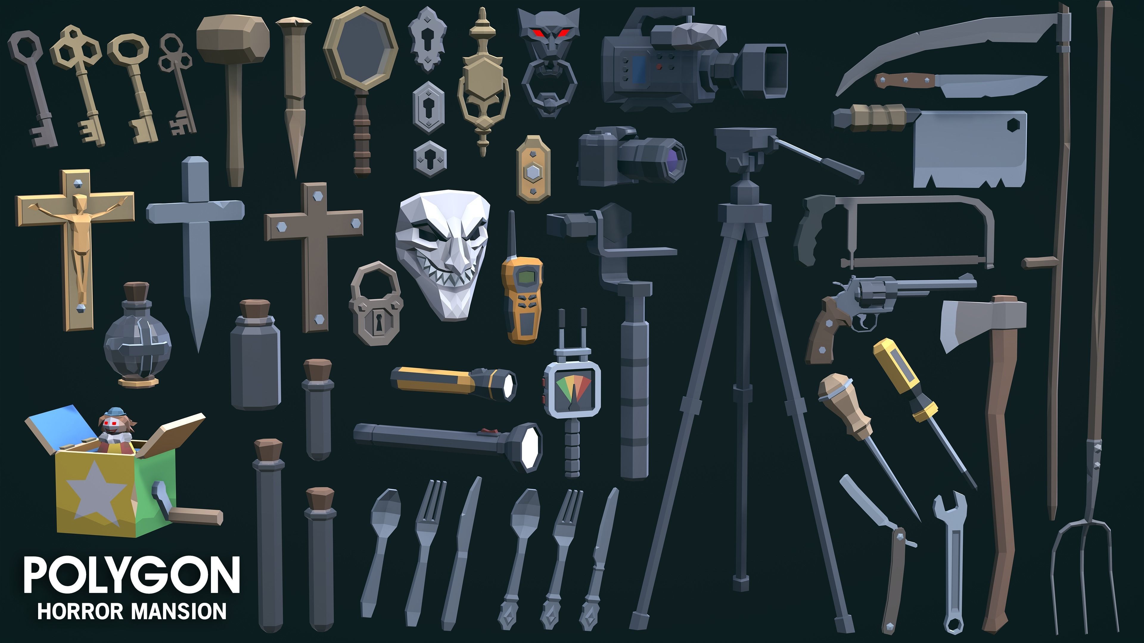 POLYGON - Horror Mansion Low-poly 3D model_25