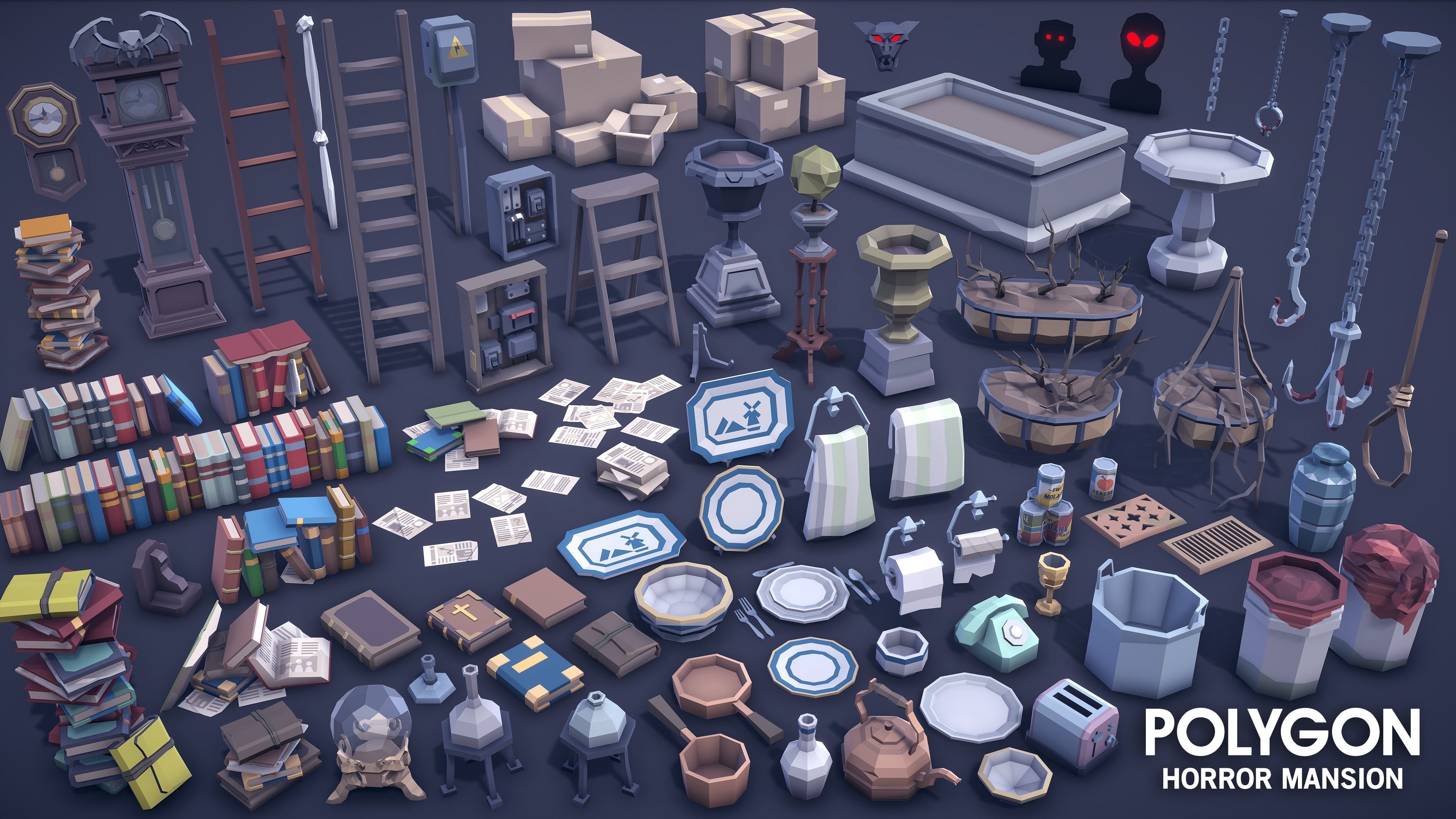 POLYGON - Horror Mansion Low-poly 3D model_21