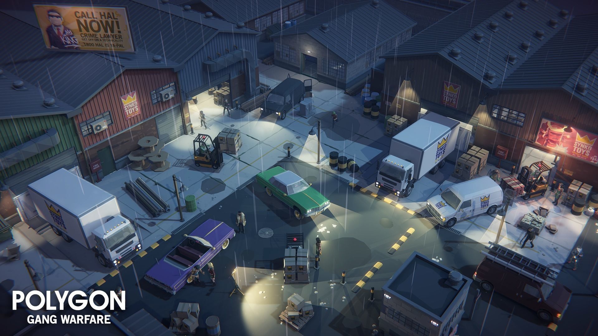 POLYGON - Gang Warfare Low-poly 3D model_2