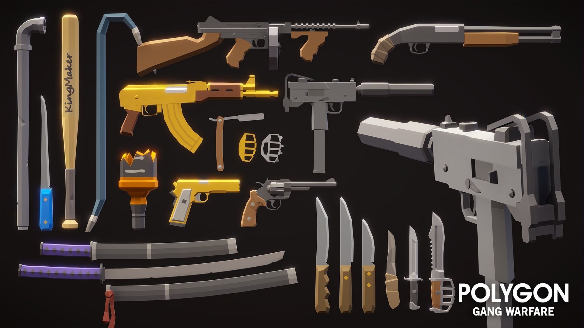 POLYGON - Gang Warfare Low-poly 3D model_21