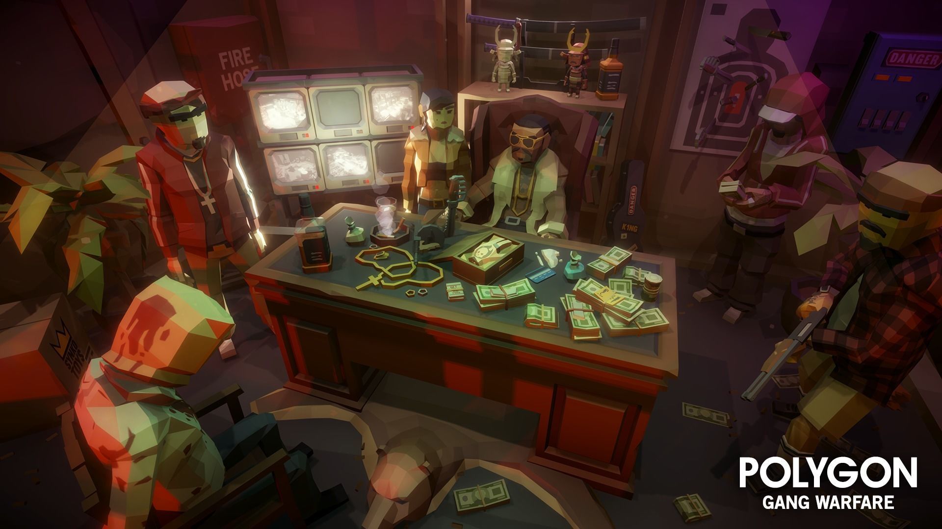 POLYGON - Gang Warfare Low-poly 3D model_4