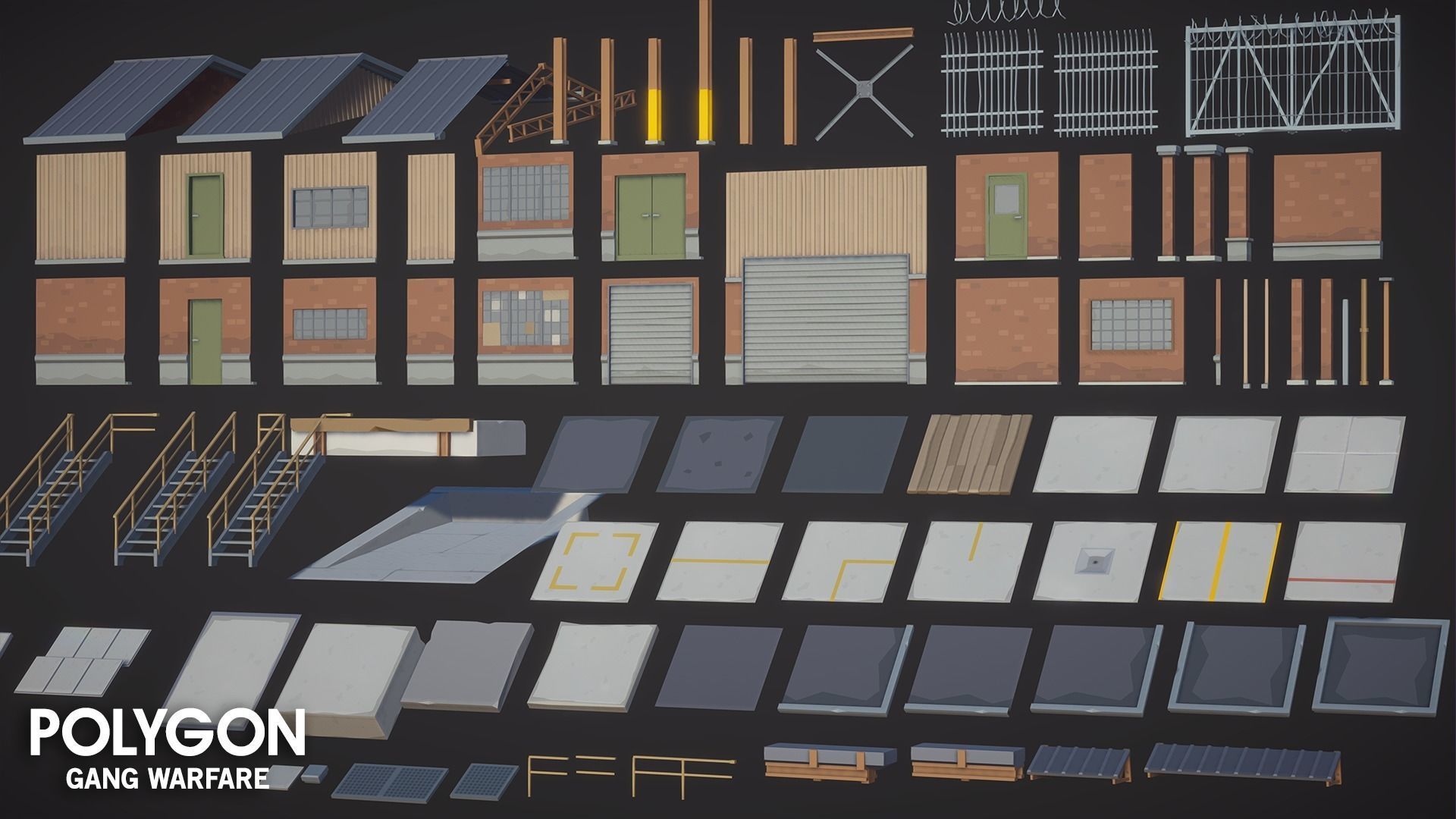 POLYGON - Gang Warfare Low-poly 3D model_20