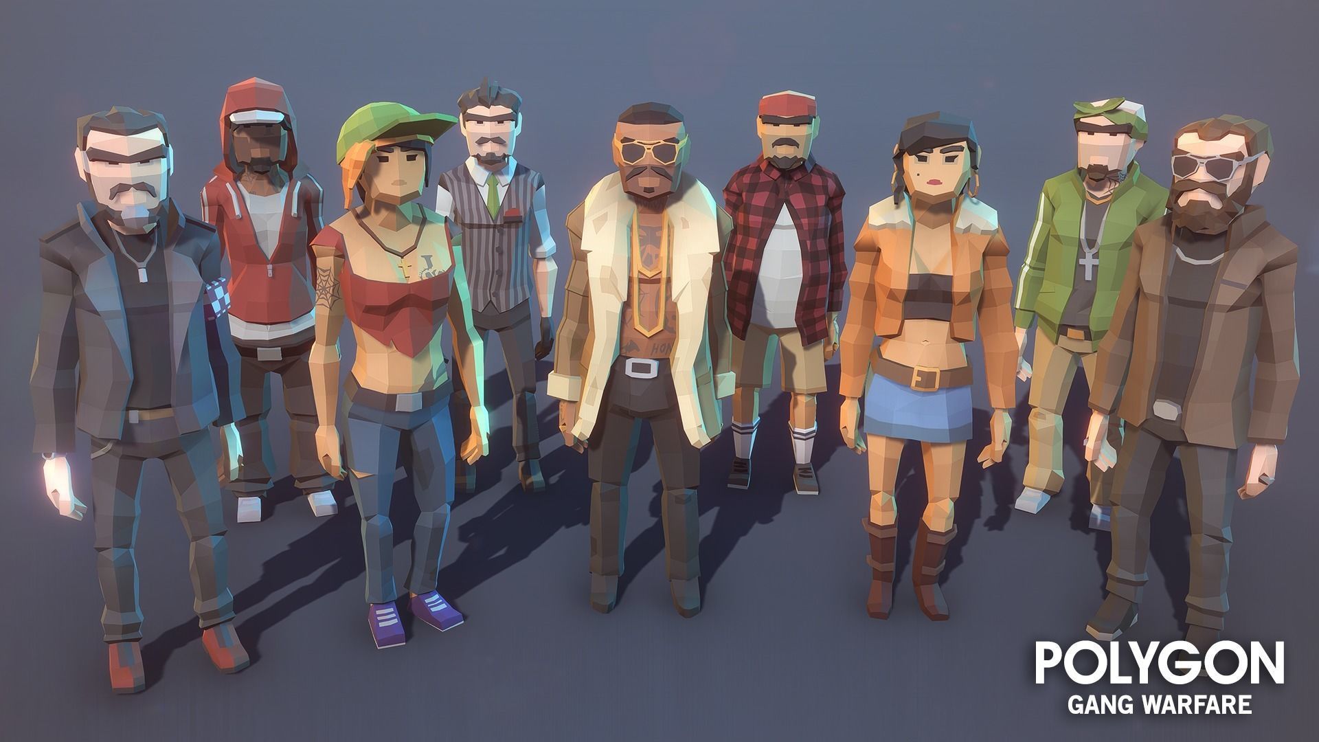 POLYGON - Gang Warfare Low-poly 3D model_16