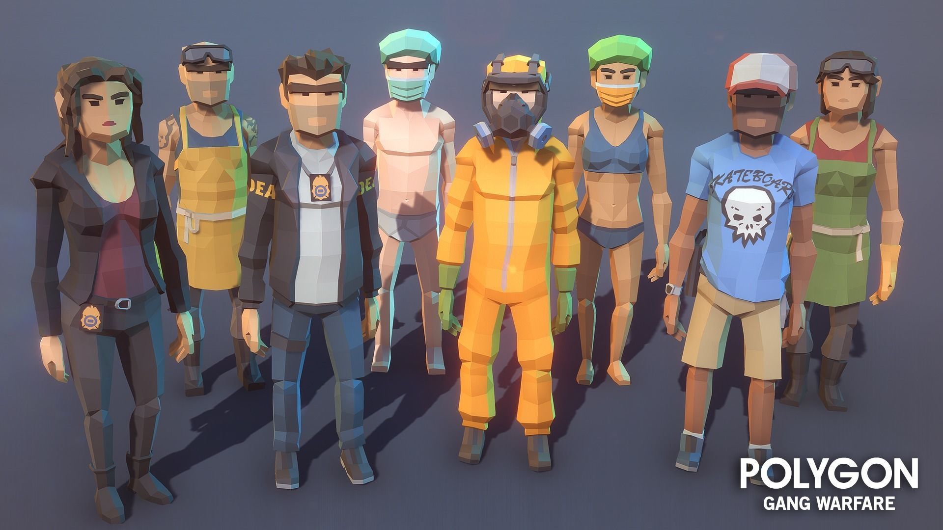 POLYGON - Gang Warfare Low-poly 3D model_15