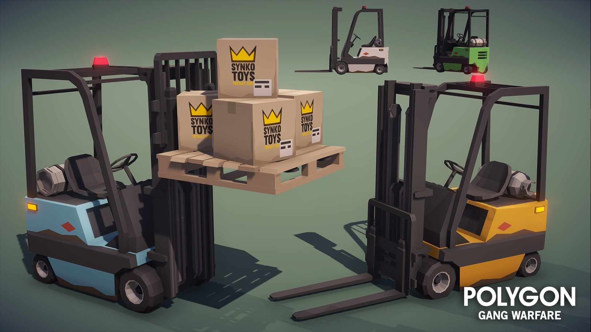 POLYGON - Gang Warfare Low-poly 3D model_13