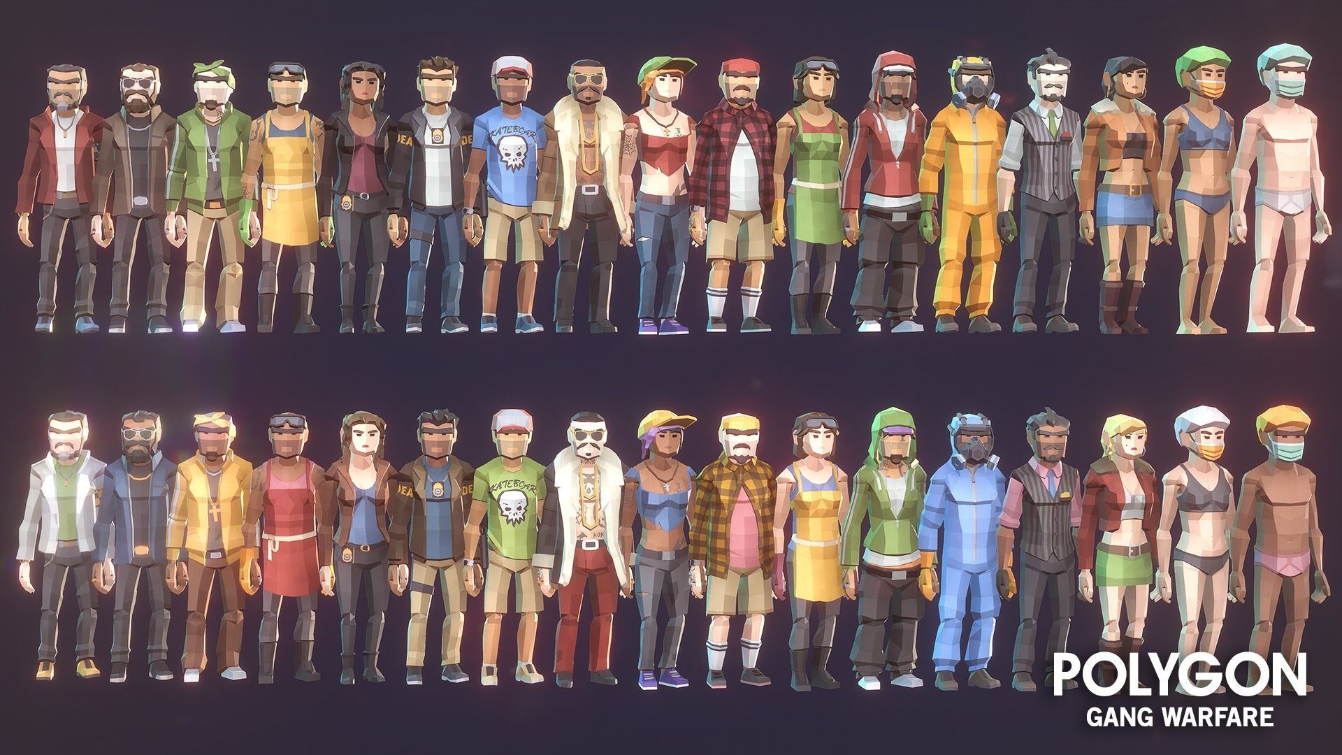 POLYGON - Gang Warfare Low-poly 3D model_17