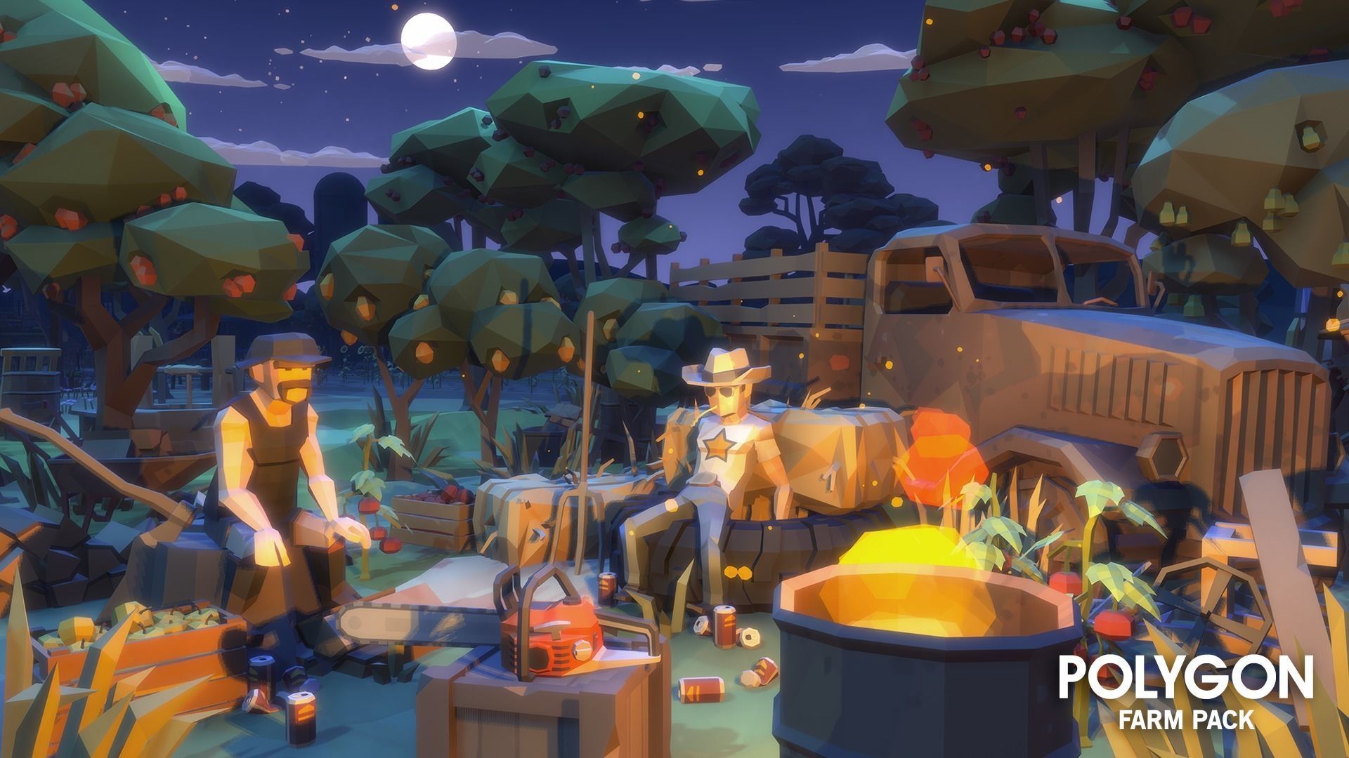 POLYGON - Farm Low-poly 3D model_9