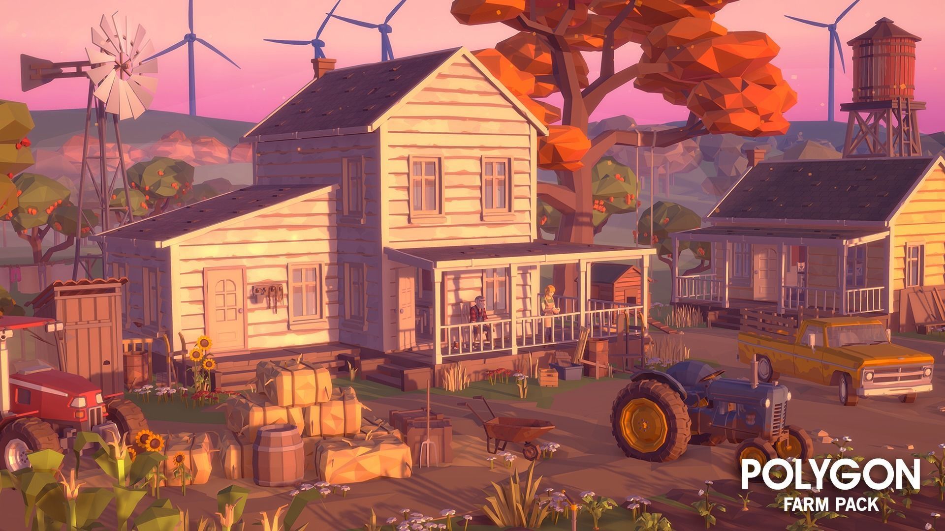 POLYGON - Farm Low-poly 3D model_6