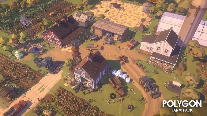 POLYGON - Farm Low-poly 3D model 3