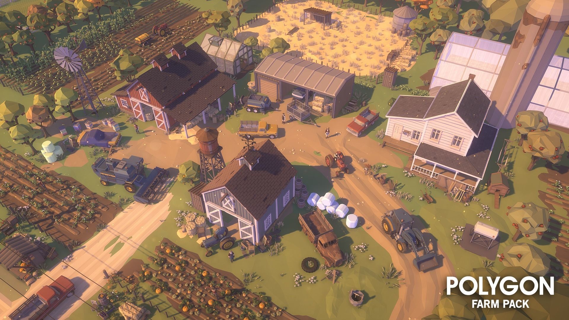 POLYGON - Farm Low-poly 3D model_3