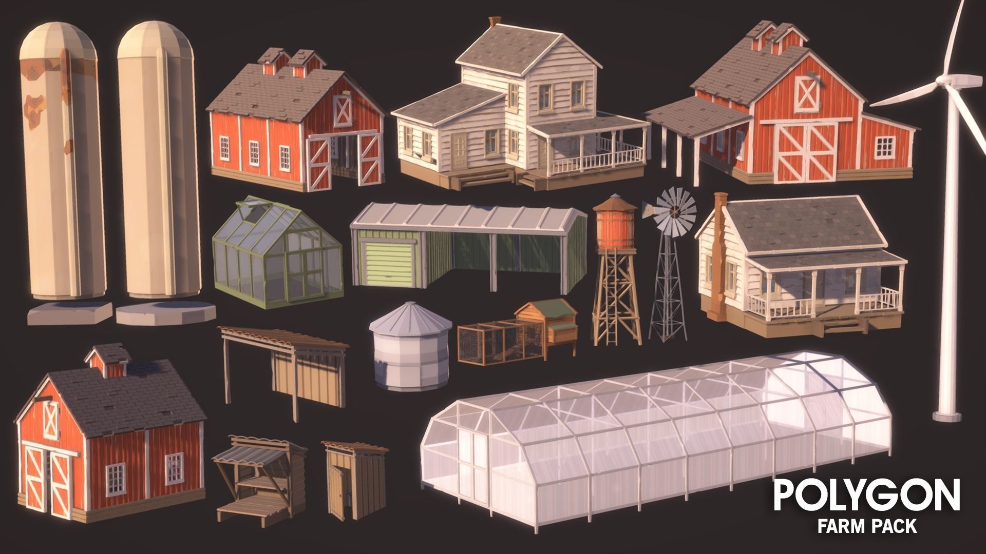 POLYGON - Farm Low-poly 3D model_14