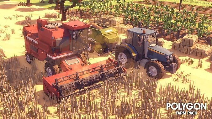 POLYGON - Farm Low-poly 3D model 5
