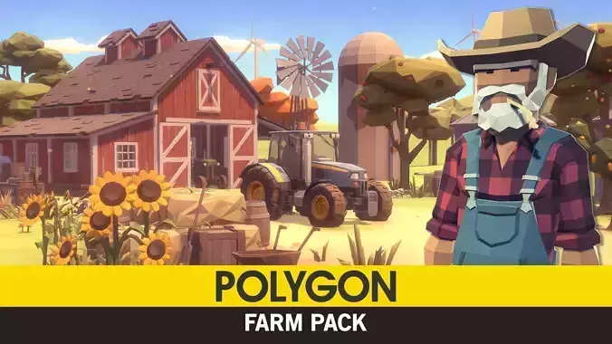 POLYGON - Farm Low-poly 3D model