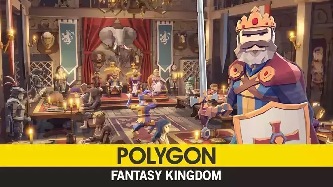 POLYGON - Fantasy Kingdom Low-poly 3D model
