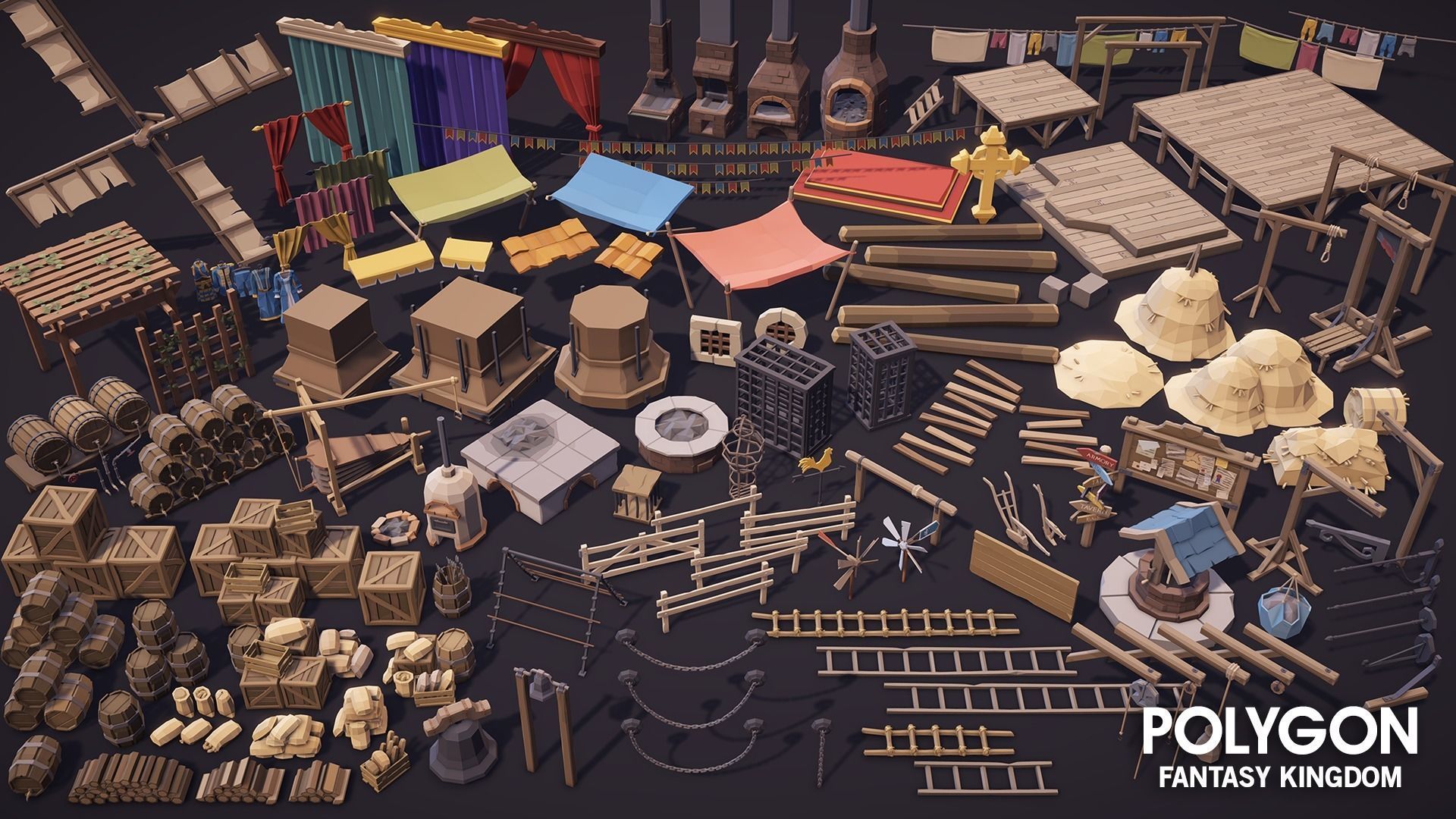 POLYGON - Fantasy Kingdom Low-poly 3D model_36