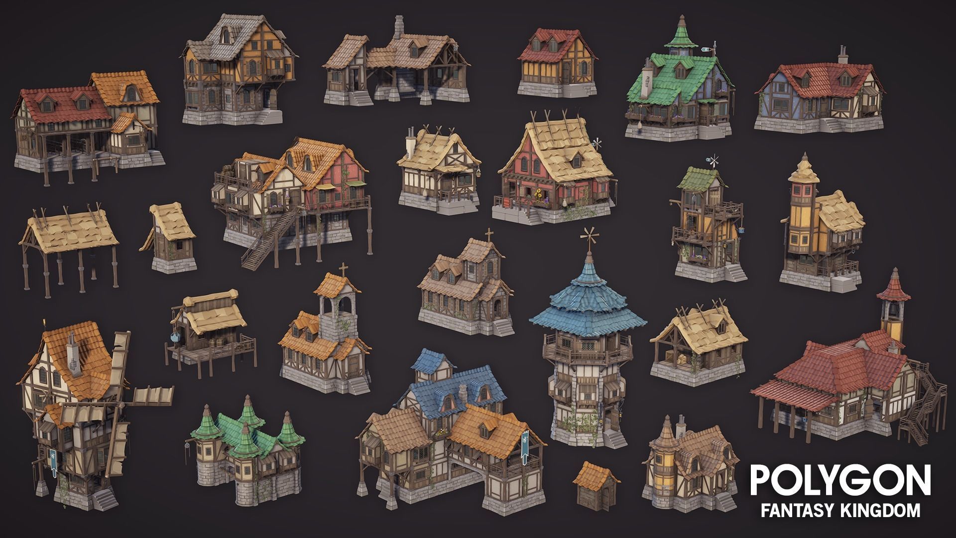 POLYGON - Fantasy Kingdom Low-poly 3D model_42