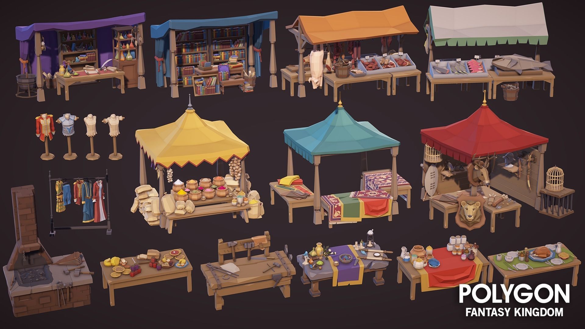 POLYGON - Fantasy Kingdom Low-poly 3D model_33
