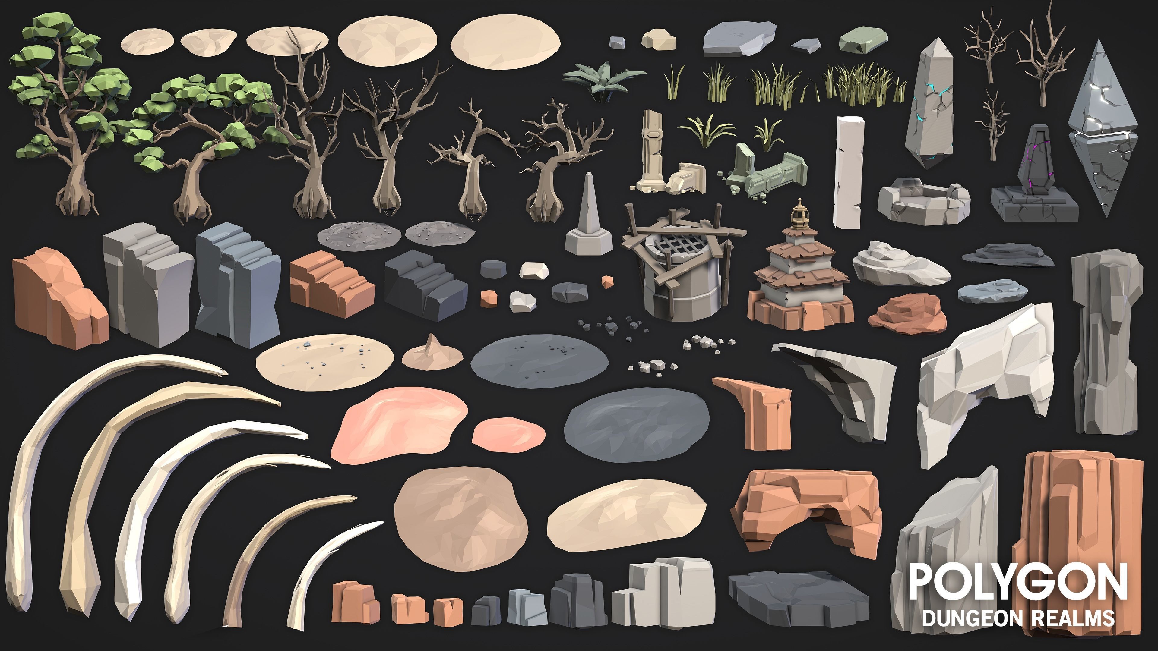 POLYGON Dungeon Realms Low-poly 3D model_27