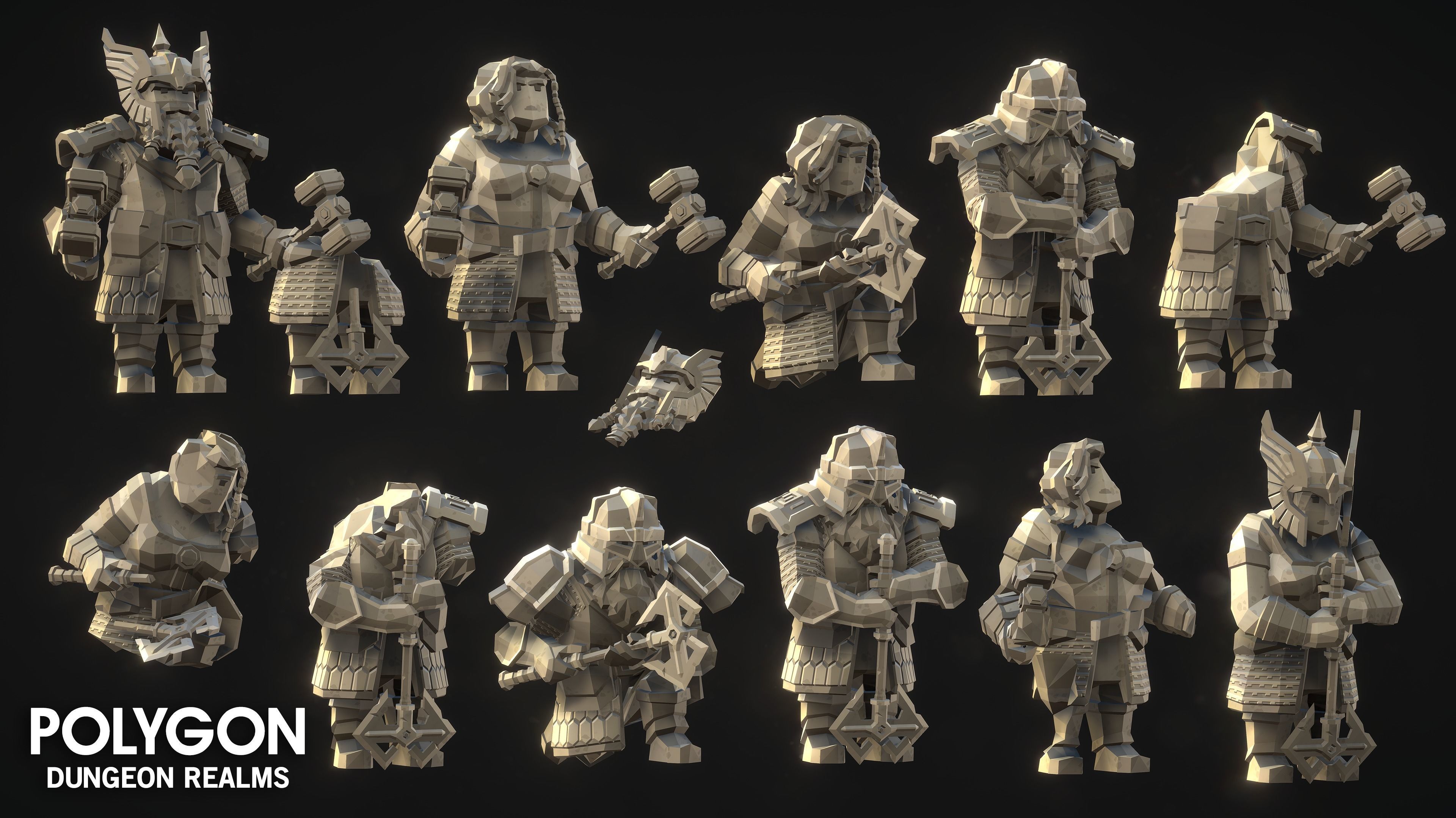 POLYGON Dungeon Realms Low-poly 3D model_32