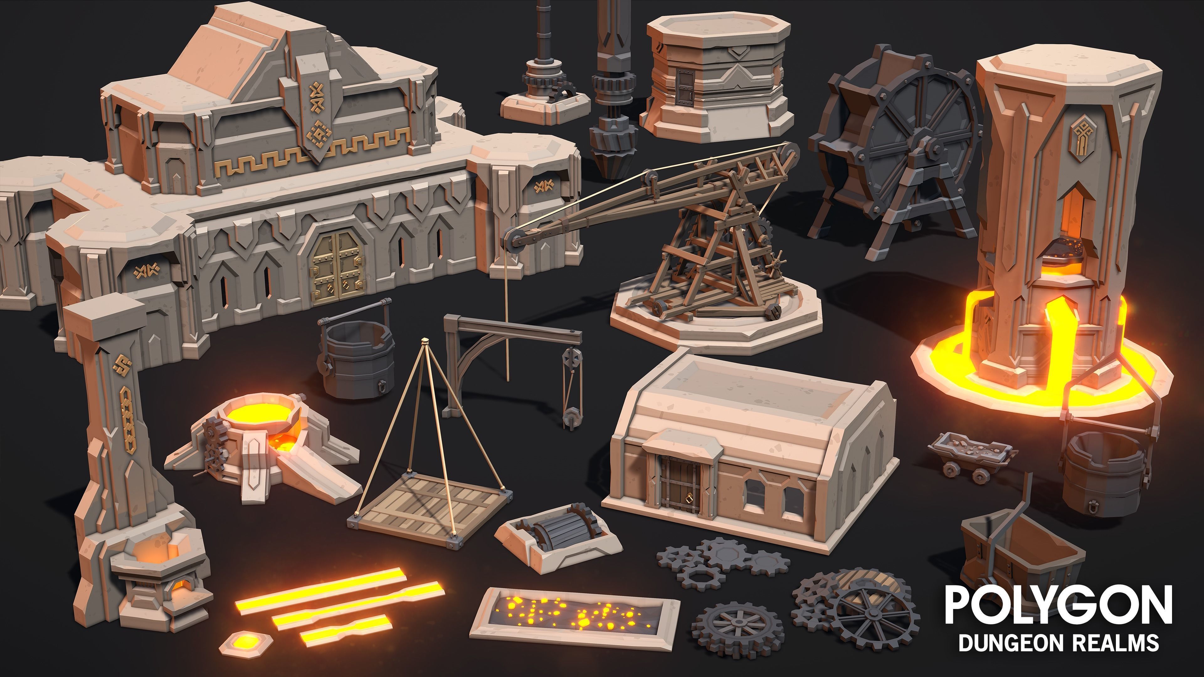 POLYGON Dungeon Realms Low-poly 3D model_22