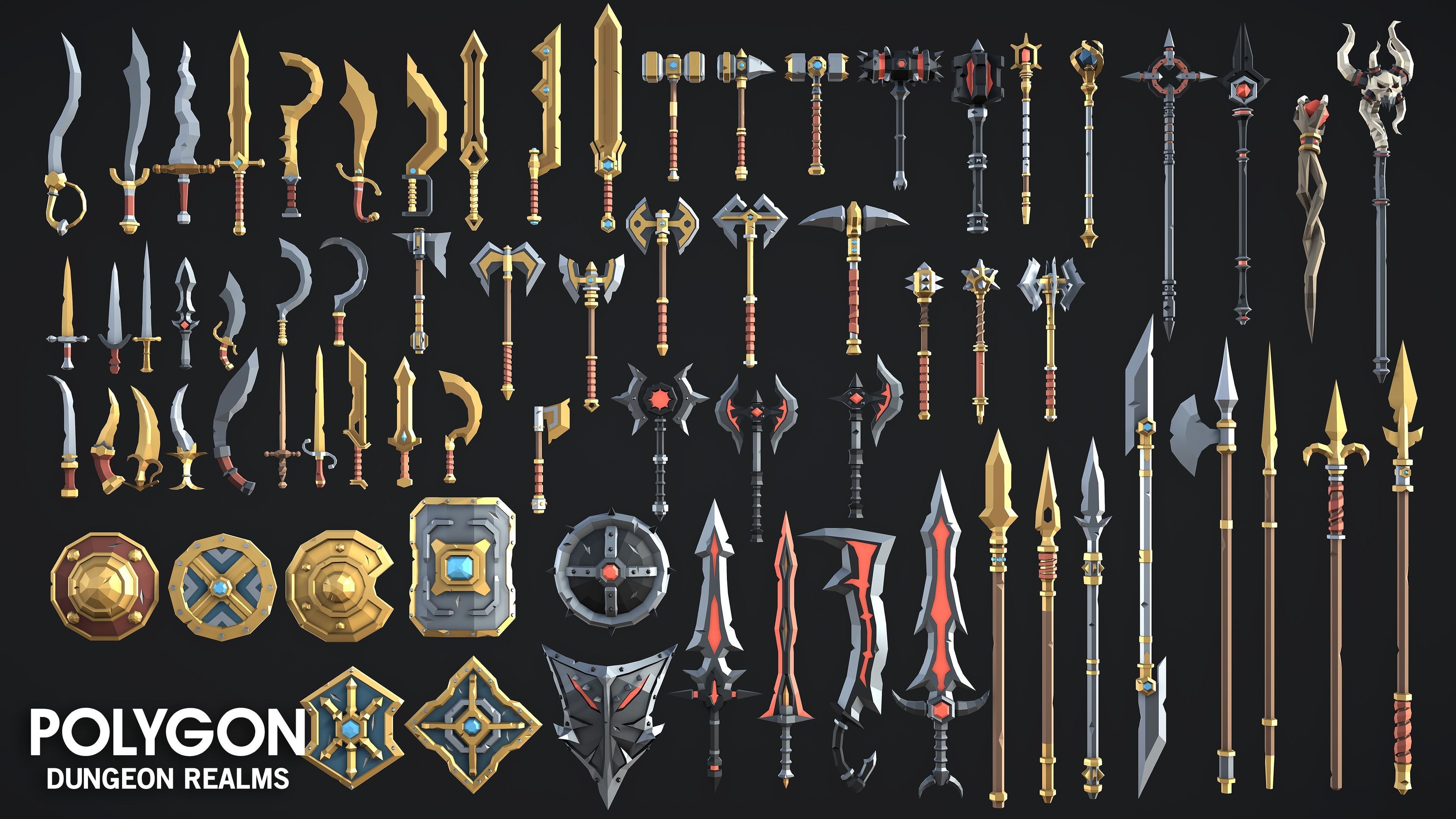 POLYGON Dungeon Realms Low-poly 3D model_28