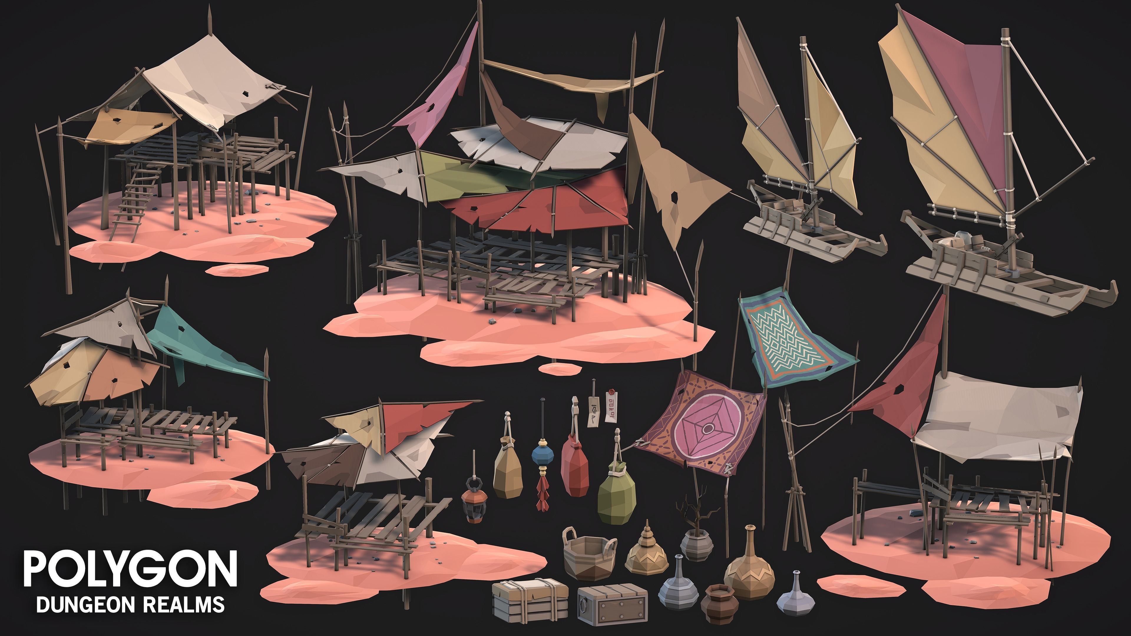 POLYGON Dungeon Realms Low-poly 3D model_23