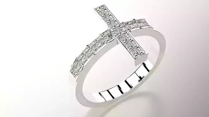 Diamond Cross Ring