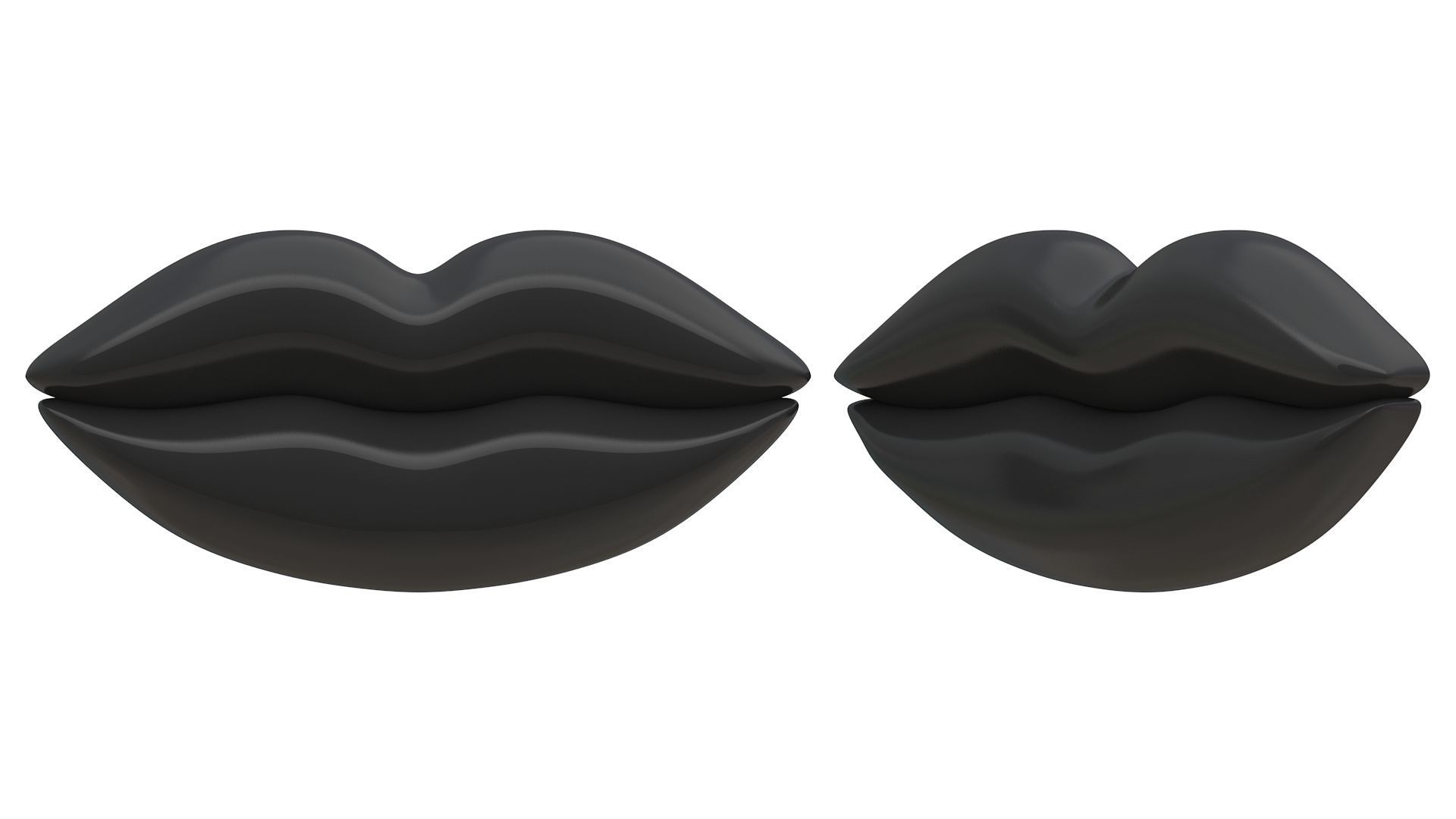 Lips Icon Collection 3D model_21