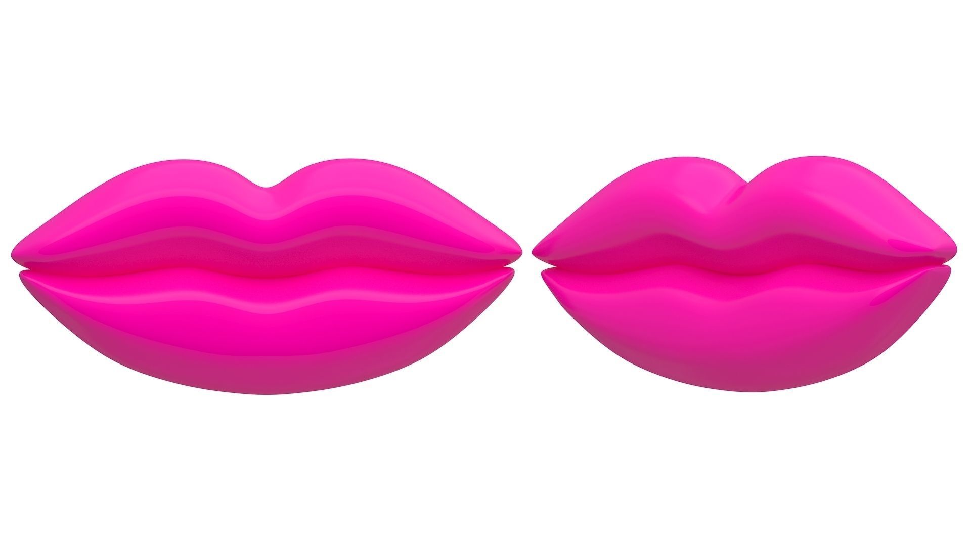 Lips Icon Collection 3D model_14