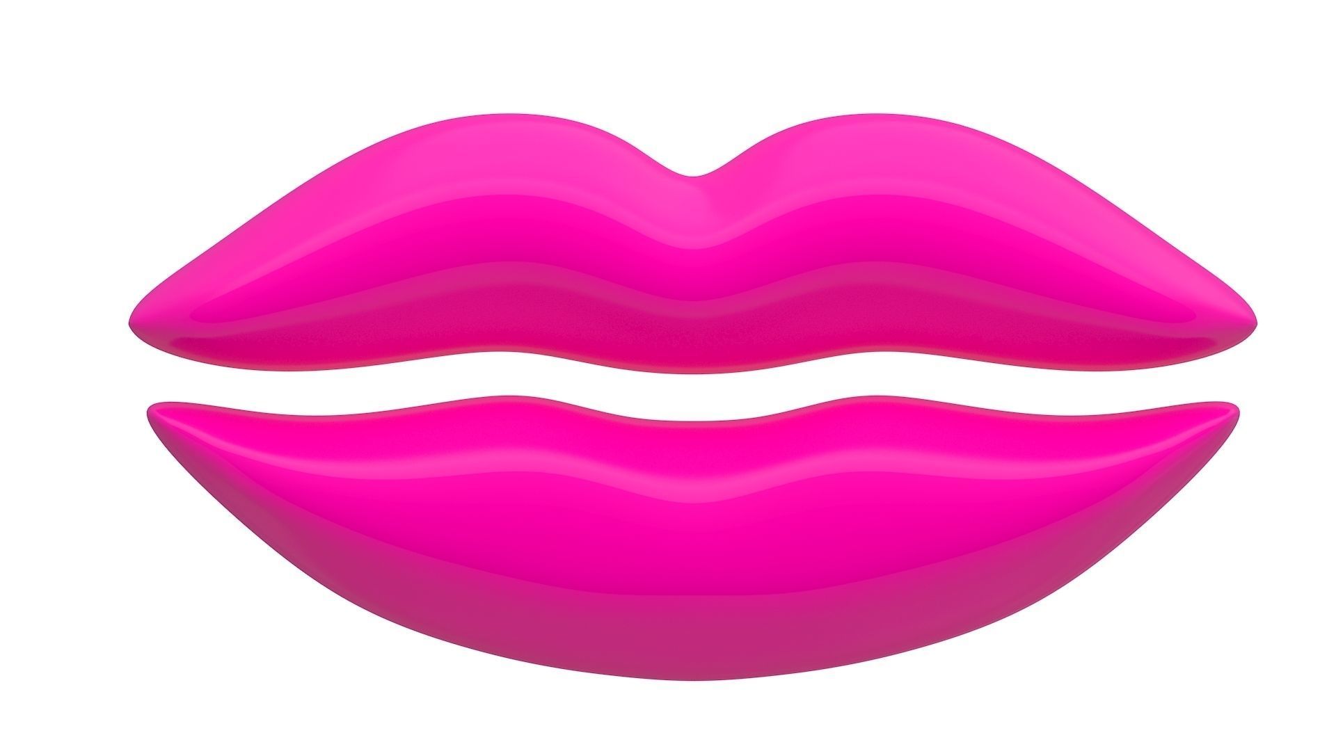 Lips Icon Collection 3D model_13