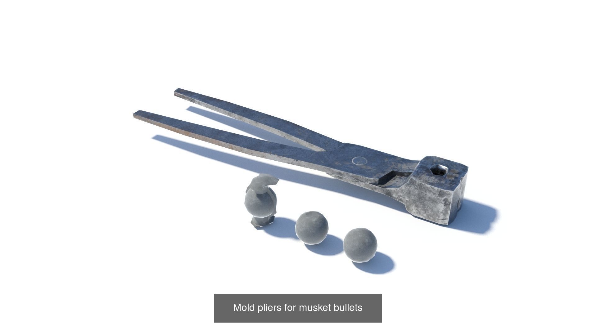 16th century Harquebusier equipment 3D Model Collection_11