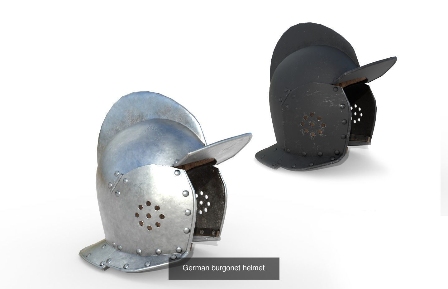16th century Harquebusier equipment 3D Model Collection_10