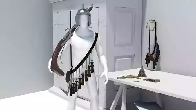 16th century Harquebusier equipment 3D Model Collection