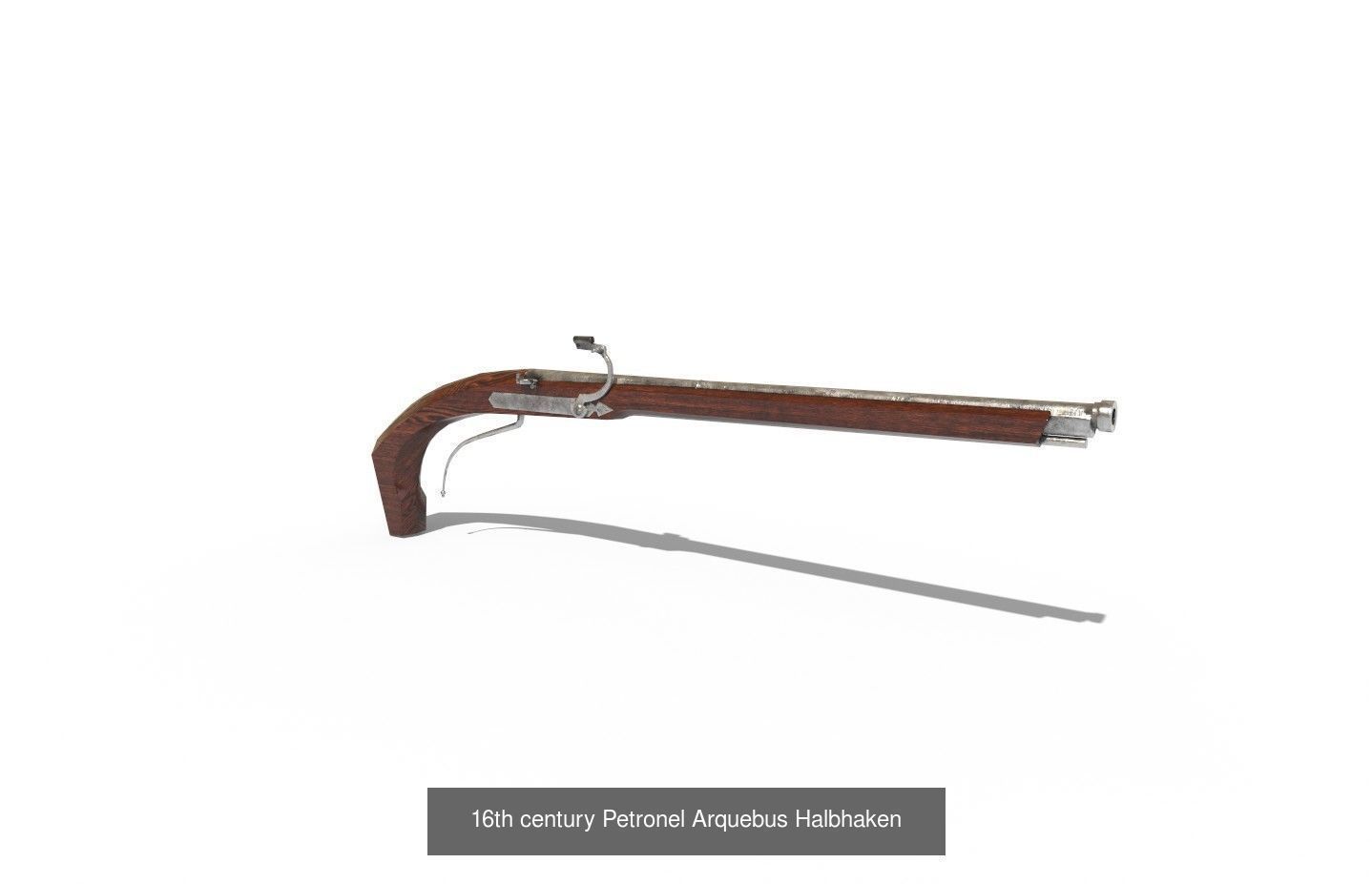 16th century Harquebusier equipment 3D Model Collection_7