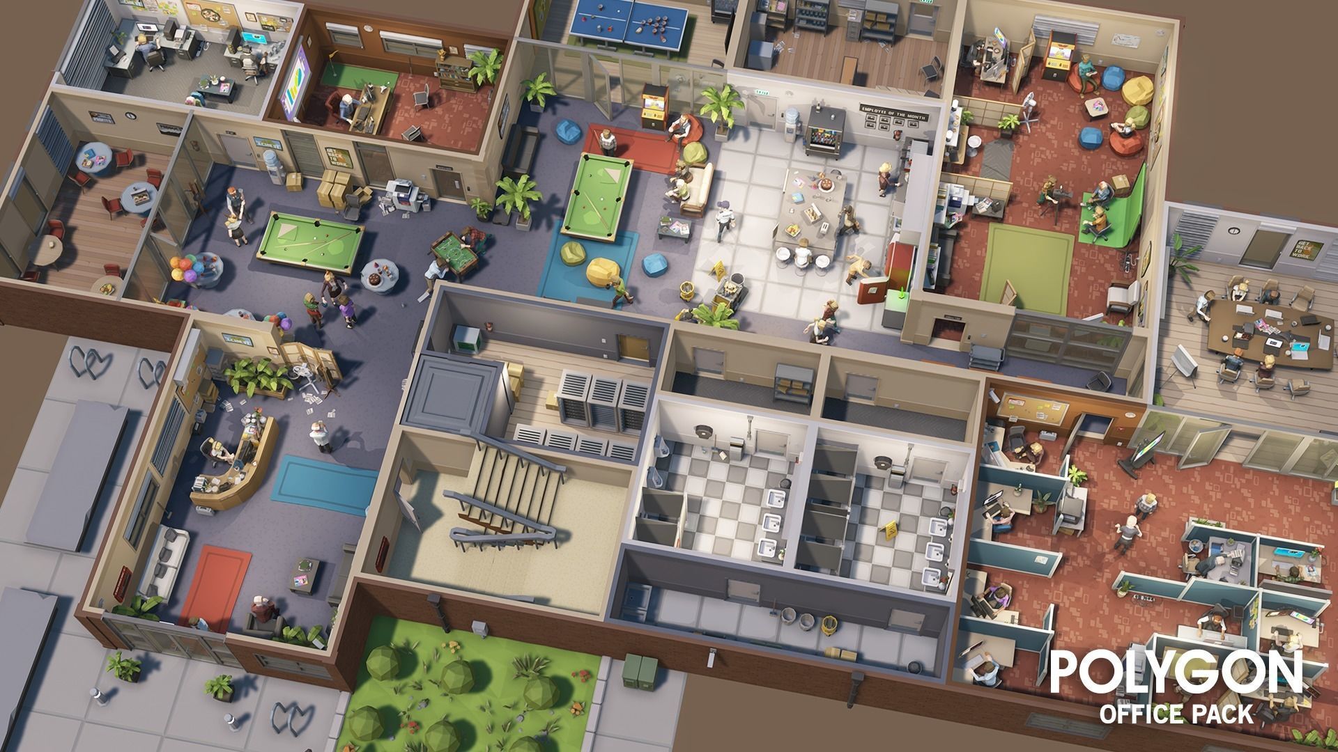 POLYGON - Office Low-poly 3D model_10