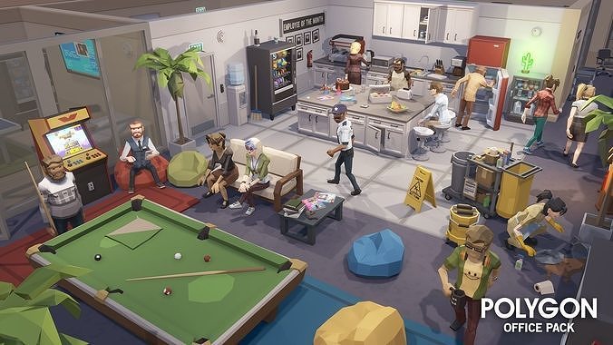 POLYGON - Office Low-poly 3D model 6