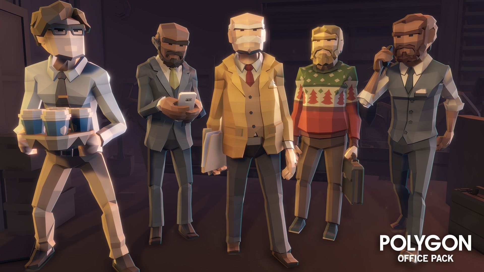 POLYGON - Office Low-poly 3D model_12