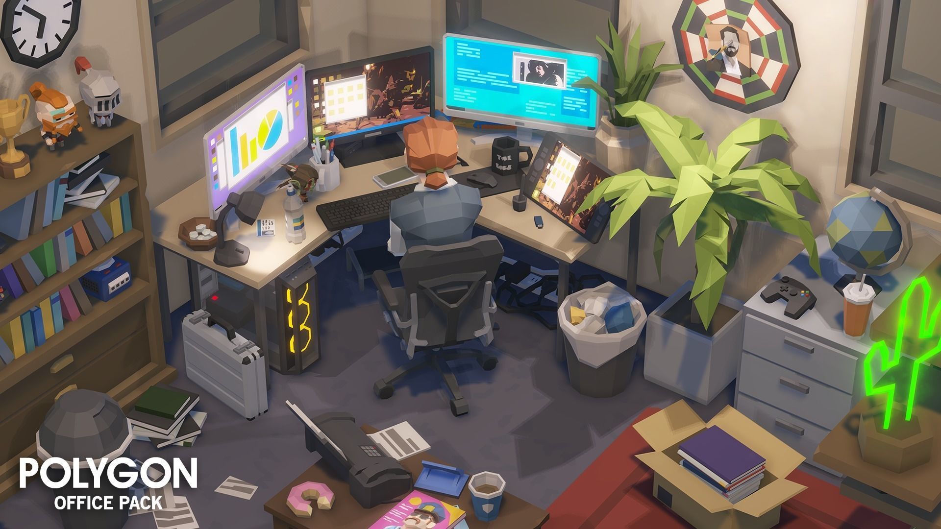 POLYGON - Office Low-poly 3D model_11