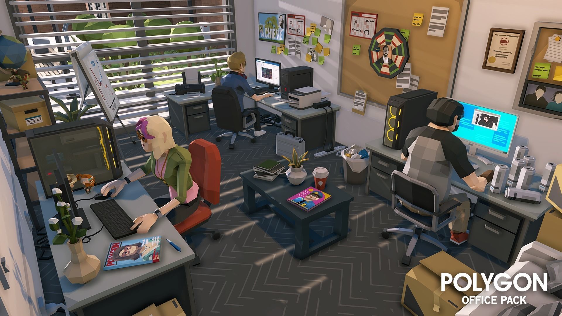 POLYGON - Office Low-poly 3D model_6