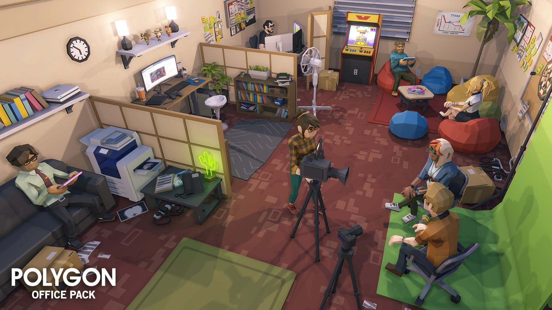 POLYGON - Office Low-poly 3D model_2