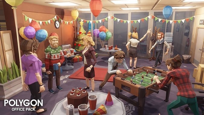 POLYGON - Office Low-poly 3D model 5