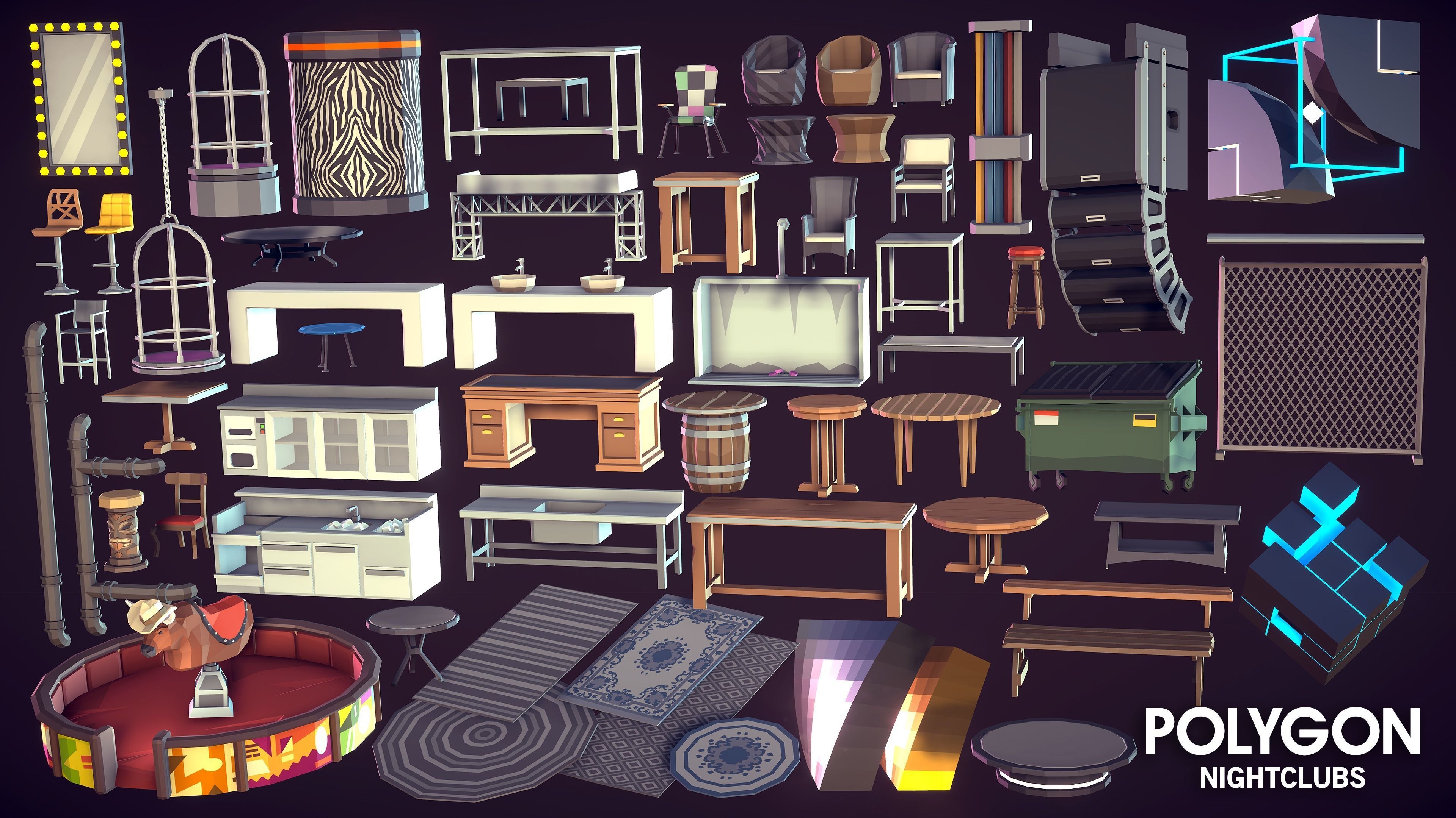 POLYGON - Nightclubs Low-poly 3D model_29