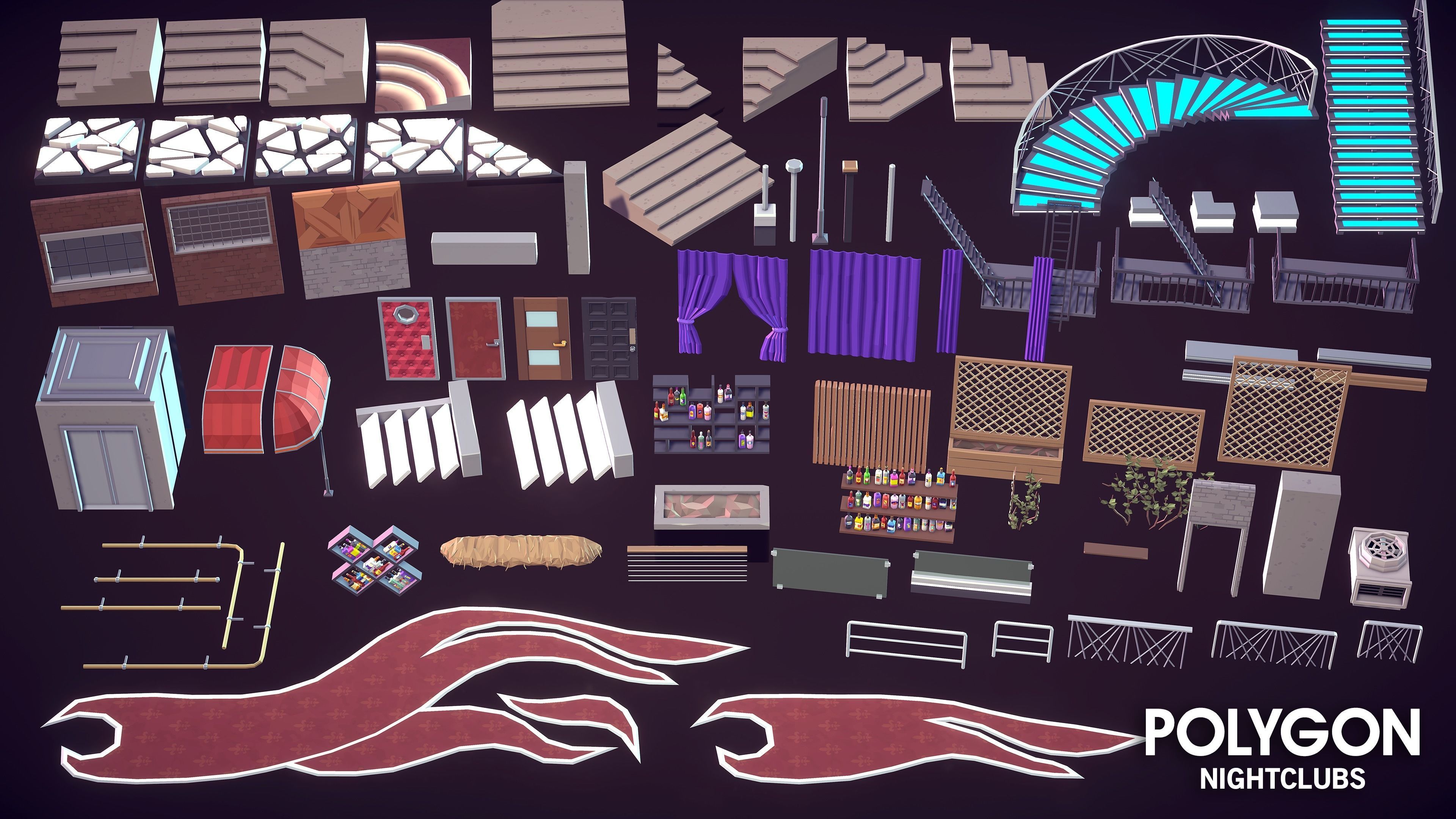 POLYGON - Nightclubs Low-poly 3D model_34