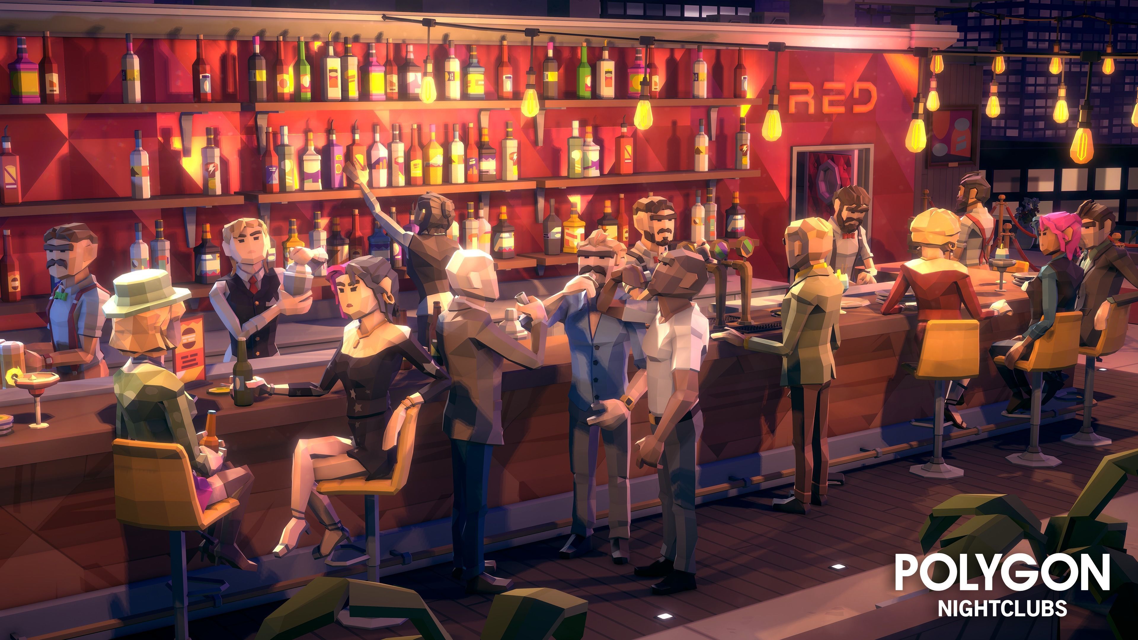 POLYGON - Nightclubs Low-poly 3D model_10