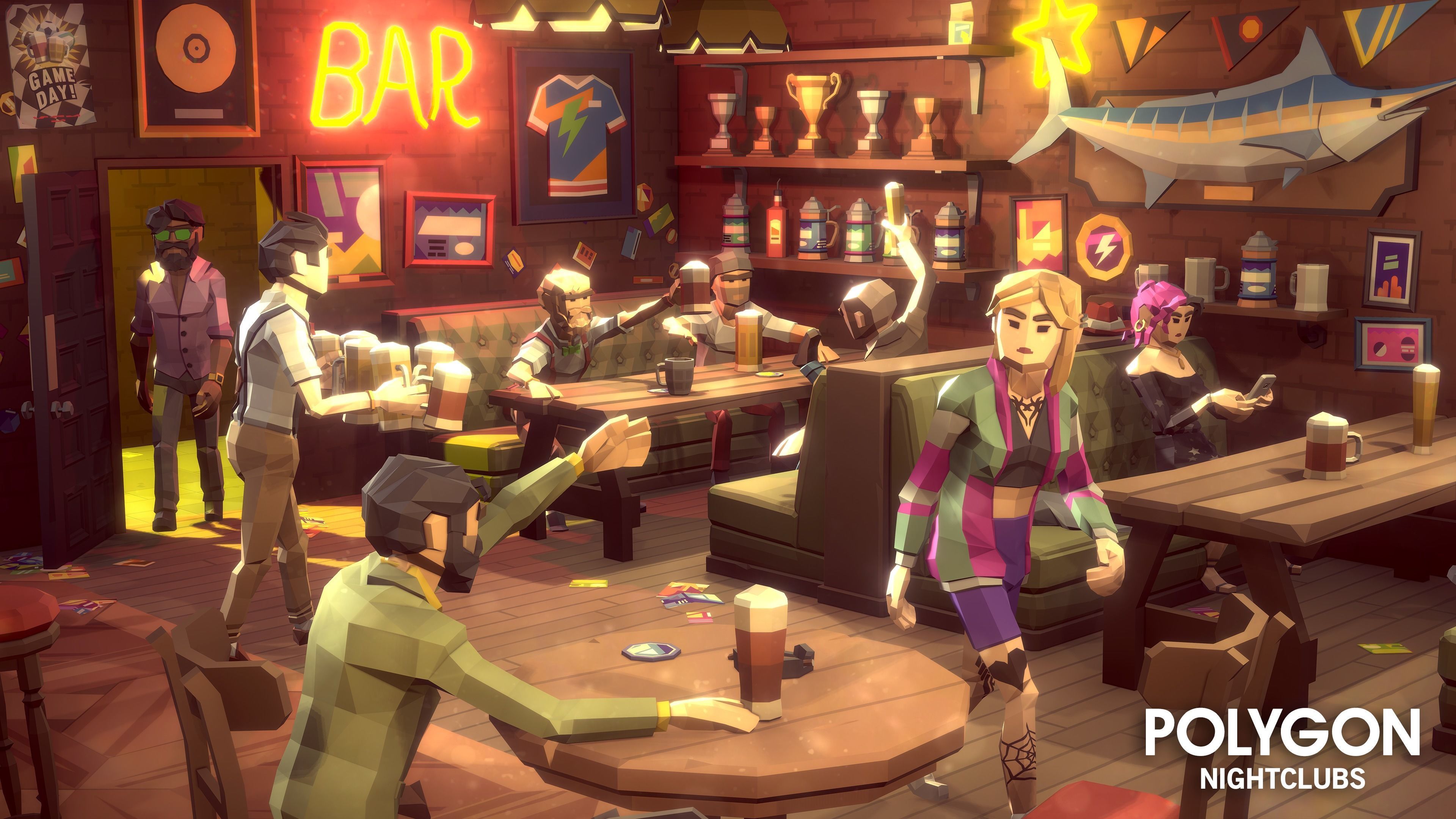 POLYGON - Nightclubs Low-poly 3D model_4