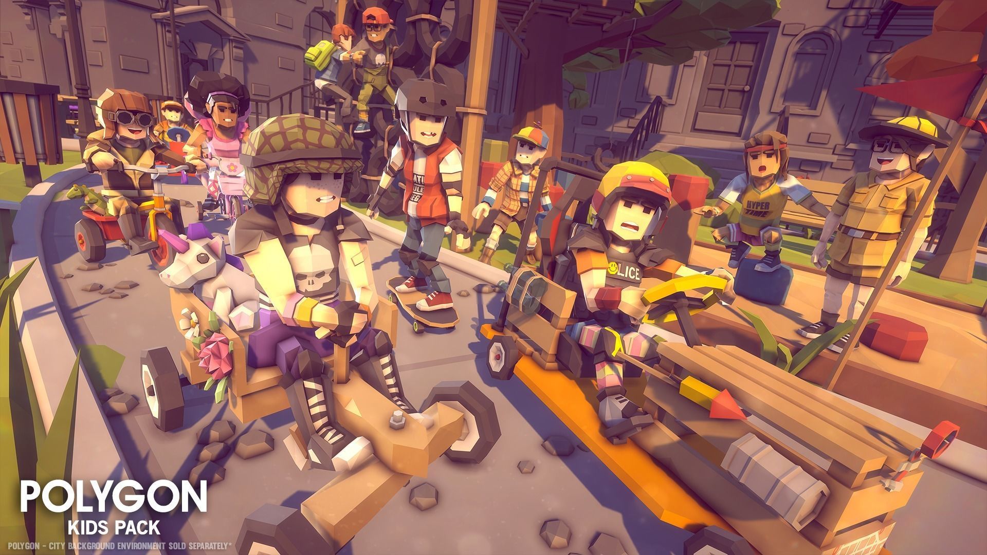 POLYGON - Kids Low-poly 3D model_11